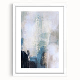 Earthen Harmony Abstracts - Soft Blue & Beige Abstract Wall Art