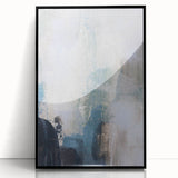 Earthen Harmony Abstracts - Soft Blue & Beige Abstract Wall Art