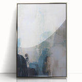 Earthen Harmony Abstracts - Soft Blue & Beige Abstract Wall Art