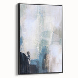 Earthen Harmony Abstracts - Soft Blue & Beige Abstract Wall Art