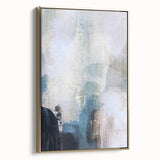 Earthen Harmony Abstracts - Soft Blue & Beige Abstract Wall Art