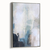 Earthen Harmony Abstracts - Soft Blue & Beige Abstract Wall Art