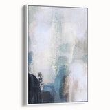 Earthen Harmony Abstracts - Soft Blue & Beige Abstract Wall Art