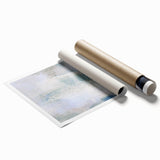 Earthen Harmony Abstracts - Soft Blue & Beige Abstract Wall Art