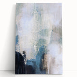 Earthen Harmony Abstracts - Soft Blue & Beige Abstract Wall Art