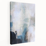 Earthen Harmony Abstracts - Soft Blue & Beige Abstract Wall Art