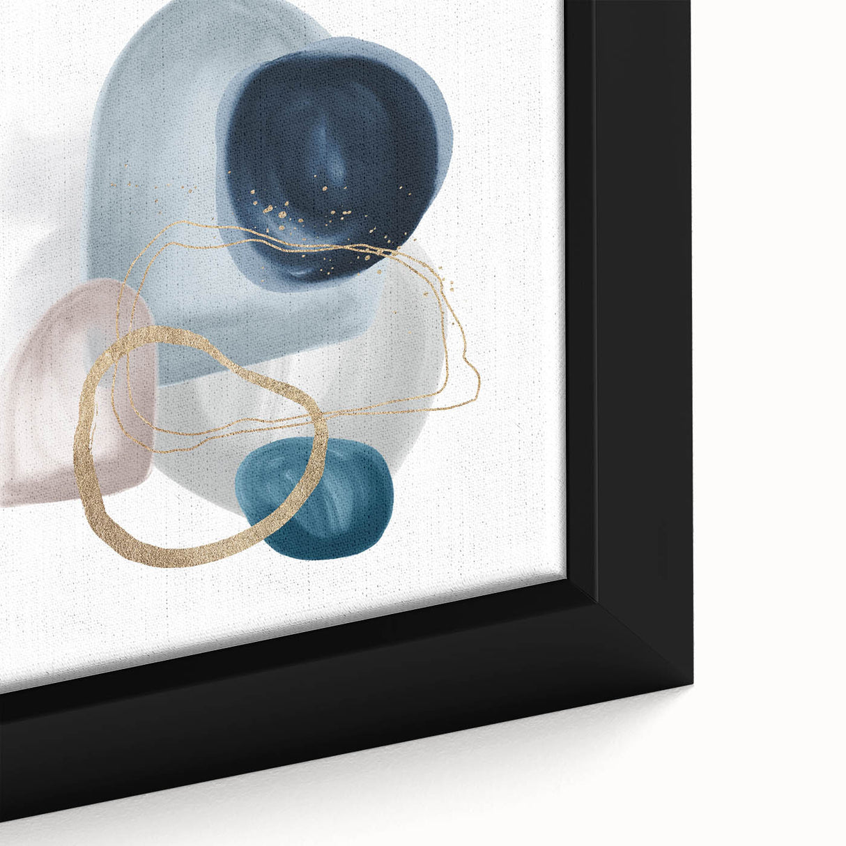 Minimalist Abstract Canvas Prints – Navy & Teal Geometric Wall Art