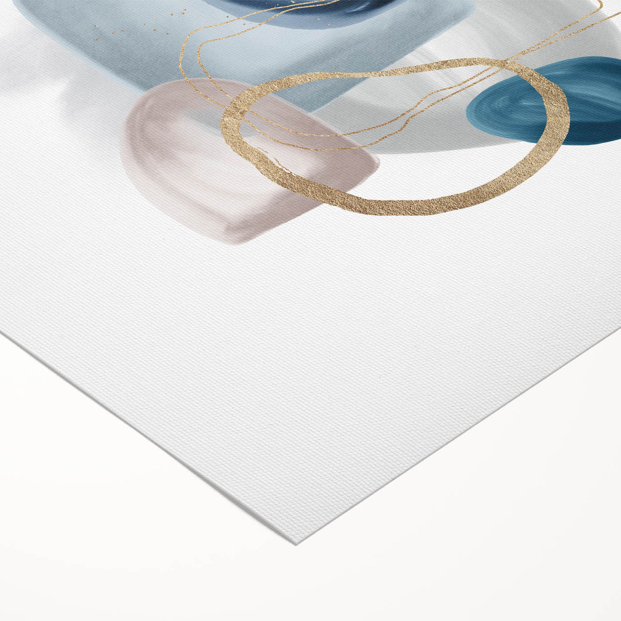 Minimalist Abstract Canvas Prints – Navy & Teal Geometric Wall Art