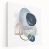 Minimalist Abstract Canvas Prints – Navy & Teal Geometric Wall Art