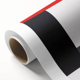 Modern Abstract Wall Art - Red, Black, and White Geometric Print