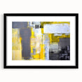 Abstract Wall Art – Yellow & Gray Geometric Modern Painting