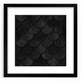 Large Abstract Wall Decor – Black Scaled Texture with Matte Finish