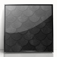 Large Abstract Wall Decor – Black Scaled Texture with Matte Finish