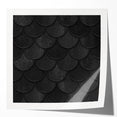 Large Abstract Wall Decor – Black Scaled Texture with Matte Finish