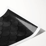 Large Abstract Wall Decor – Black Scaled Texture with Matte Finish