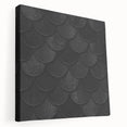 Large Abstract Wall Decor – Black Scaled Texture with Matte Finish