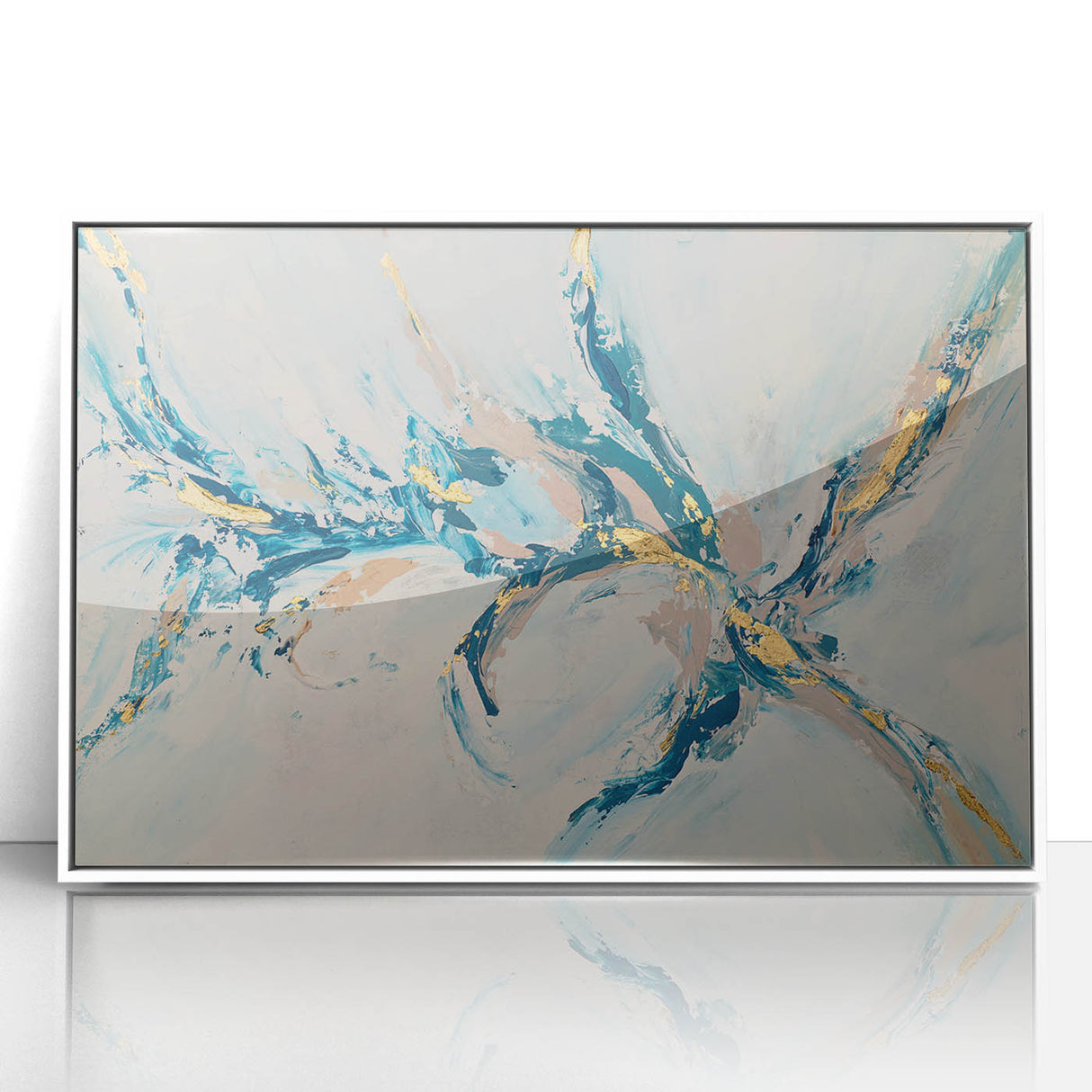 Ocean Breeze Tones – Earthen Harmony Contemporary Canvas Art