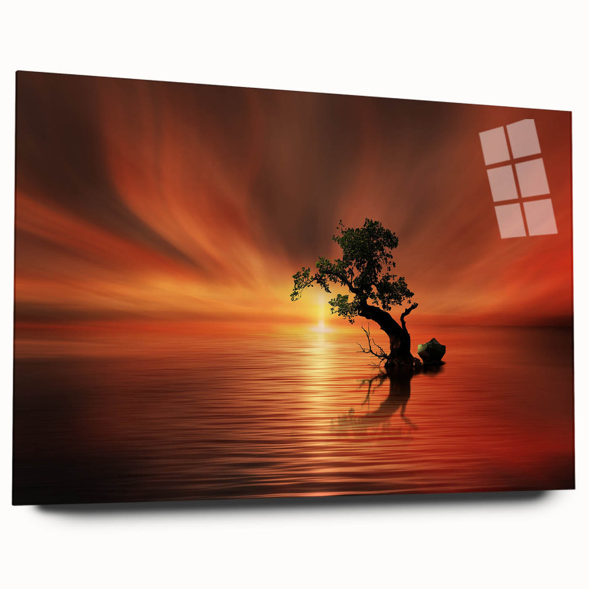 Fiery Sunset Reflection - Fine Art Photography Canvas Prints