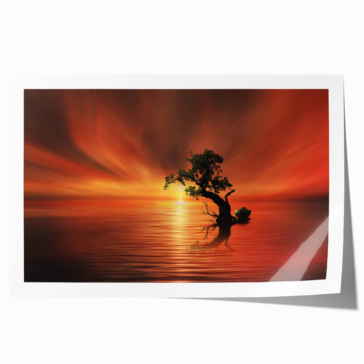 Fiery Sunset Reflection - Fine Art Photography Canvas Prints