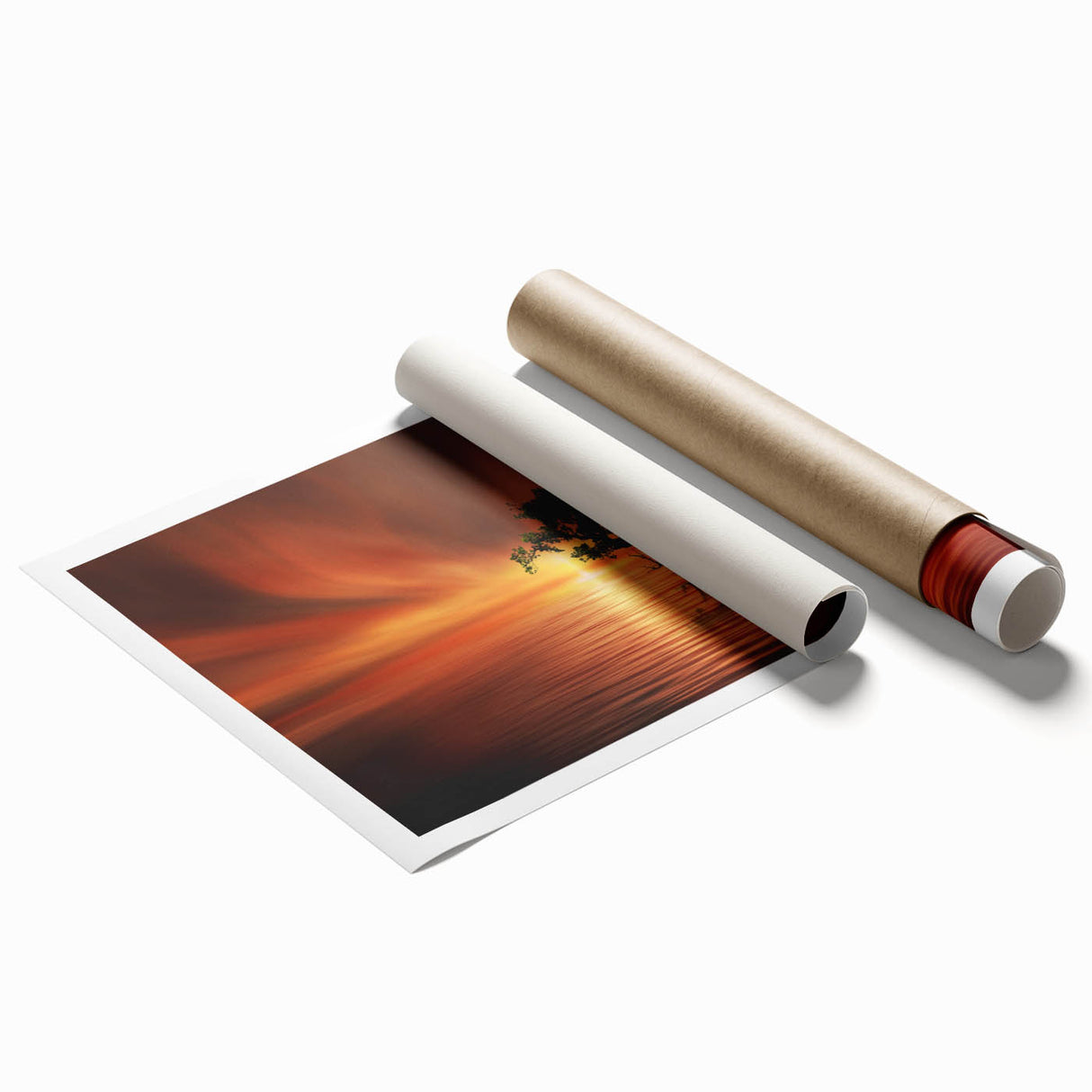 Fiery Sunset Reflection - Fine Art Photography Canvas Prints