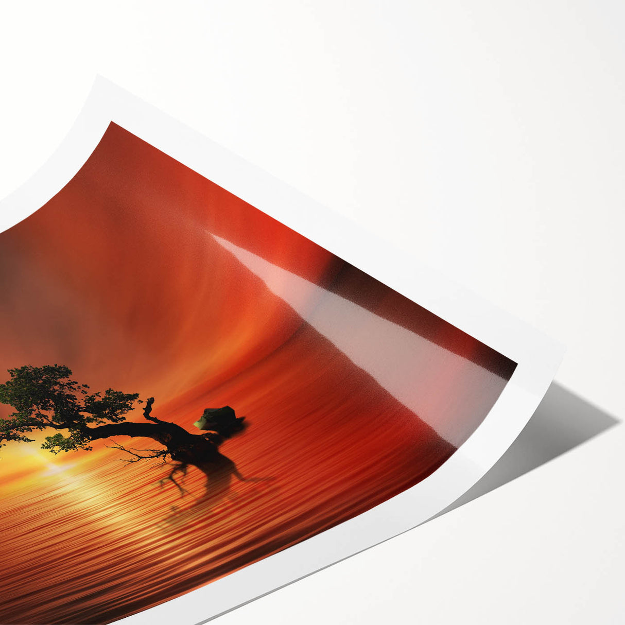 Fiery Sunset Reflection - Fine Art Photography Canvas Prints