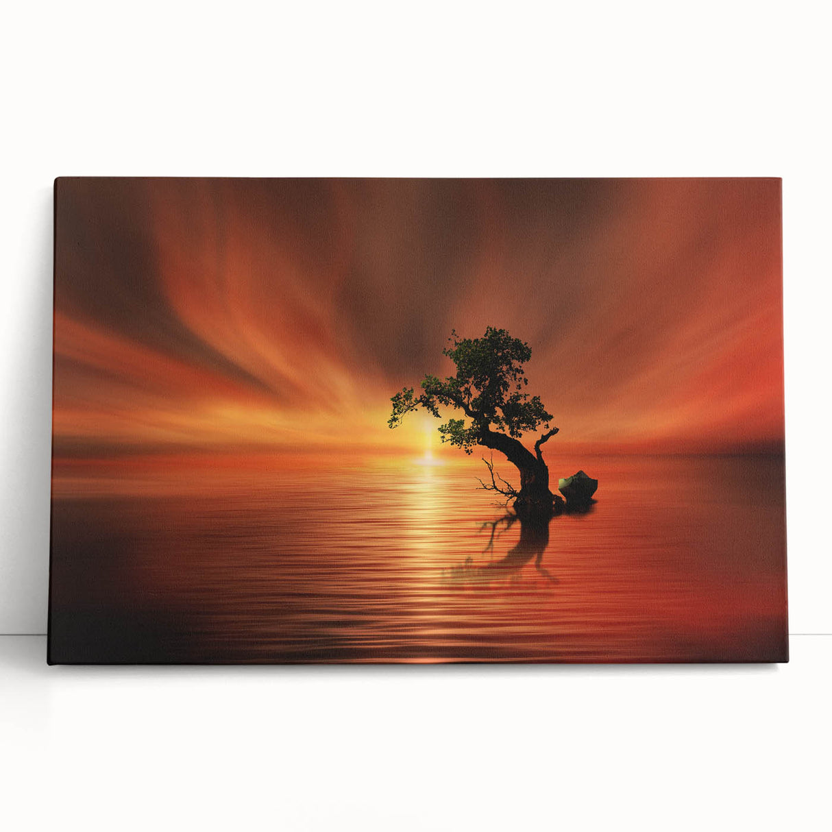 Fiery Sunset Reflection - Fine Art Photography Canvas Prints