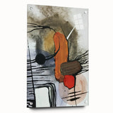 Modern Abstract Paintings – Expressive Ink & Earthy Tones Canvas