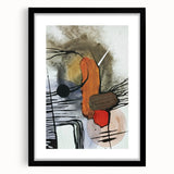 Modern Abstract Paintings – Expressive Ink & Earthy Tones Canvas