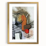 Modern Abstract Paintings – Expressive Ink & Earthy Tones Canvas