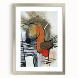 Modern Abstract Paintings – Expressive Ink & Earthy Tones Canvas