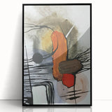 Modern Abstract Paintings – Expressive Ink & Earthy Tones Canvas