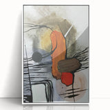 Modern Abstract Paintings – Expressive Ink & Earthy Tones Canvas