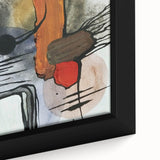 Modern Abstract Paintings – Expressive Ink & Earthy Tones Canvas