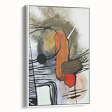 Modern Abstract Paintings – Expressive Ink & Earthy Tones Canvas