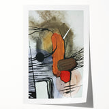 Modern Abstract Paintings – Expressive Ink & Earthy Tones Canvas