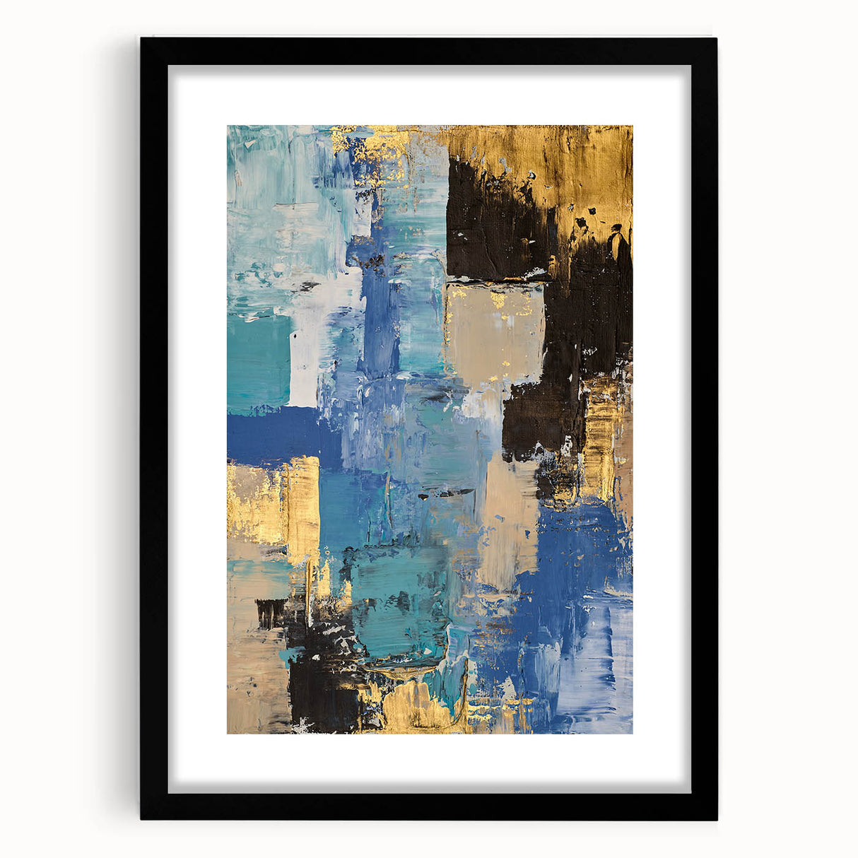 Bold Oceanic Hues – Earthen Harmony Neutral Abstract Prints