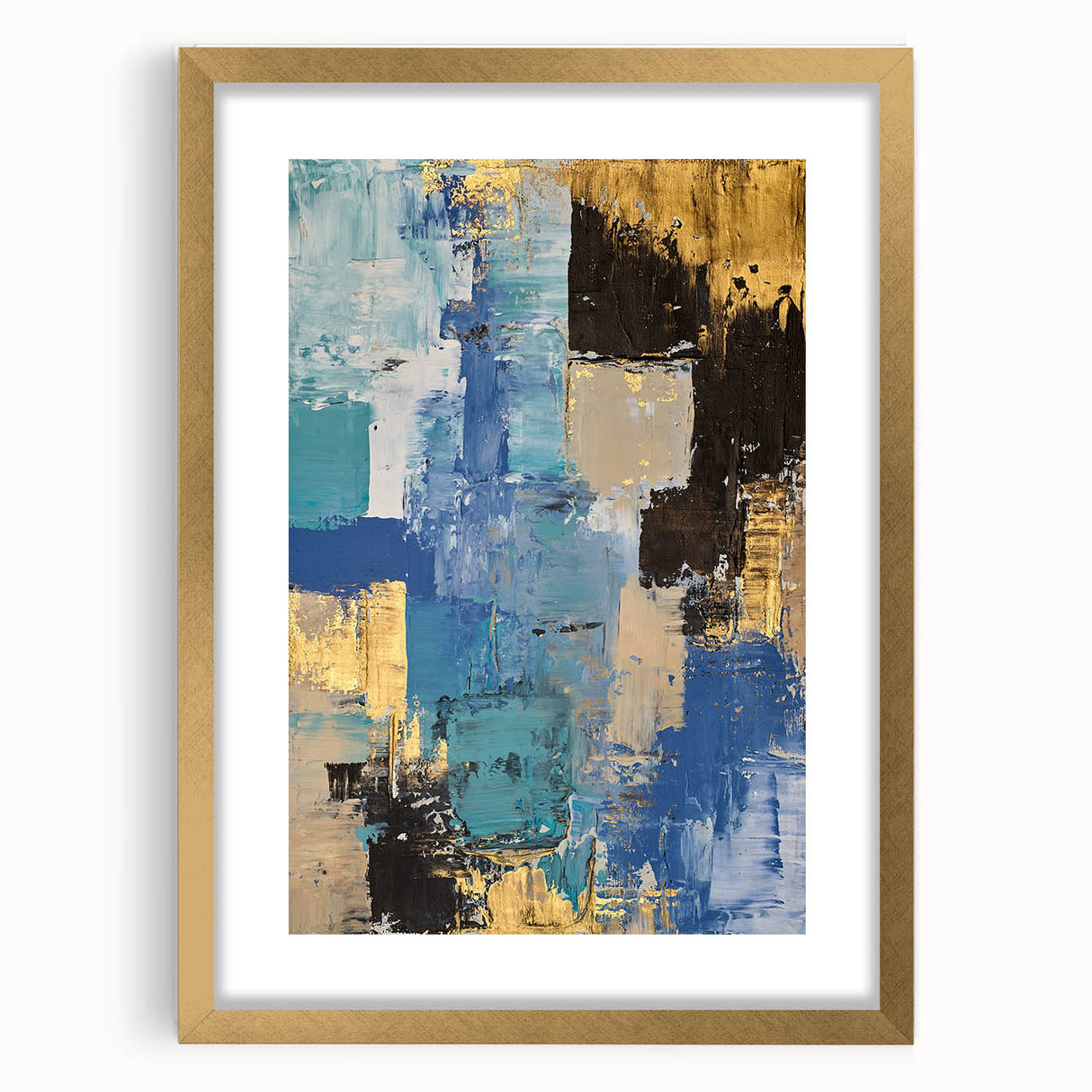 Bold Oceanic Hues – Earthen Harmony Neutral Abstract Prints