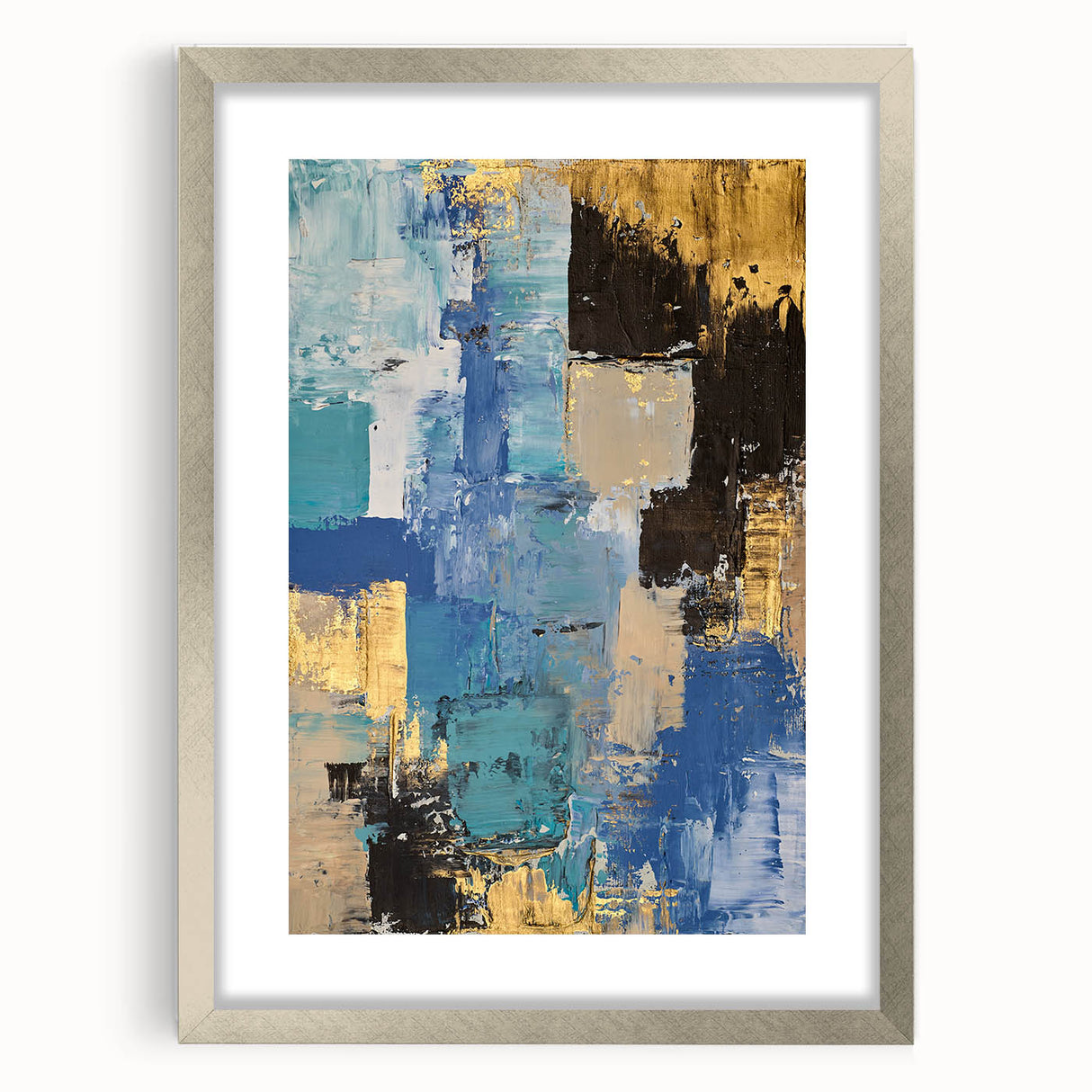 Bold Oceanic Hues – Earthen Harmony Neutral Abstract Prints