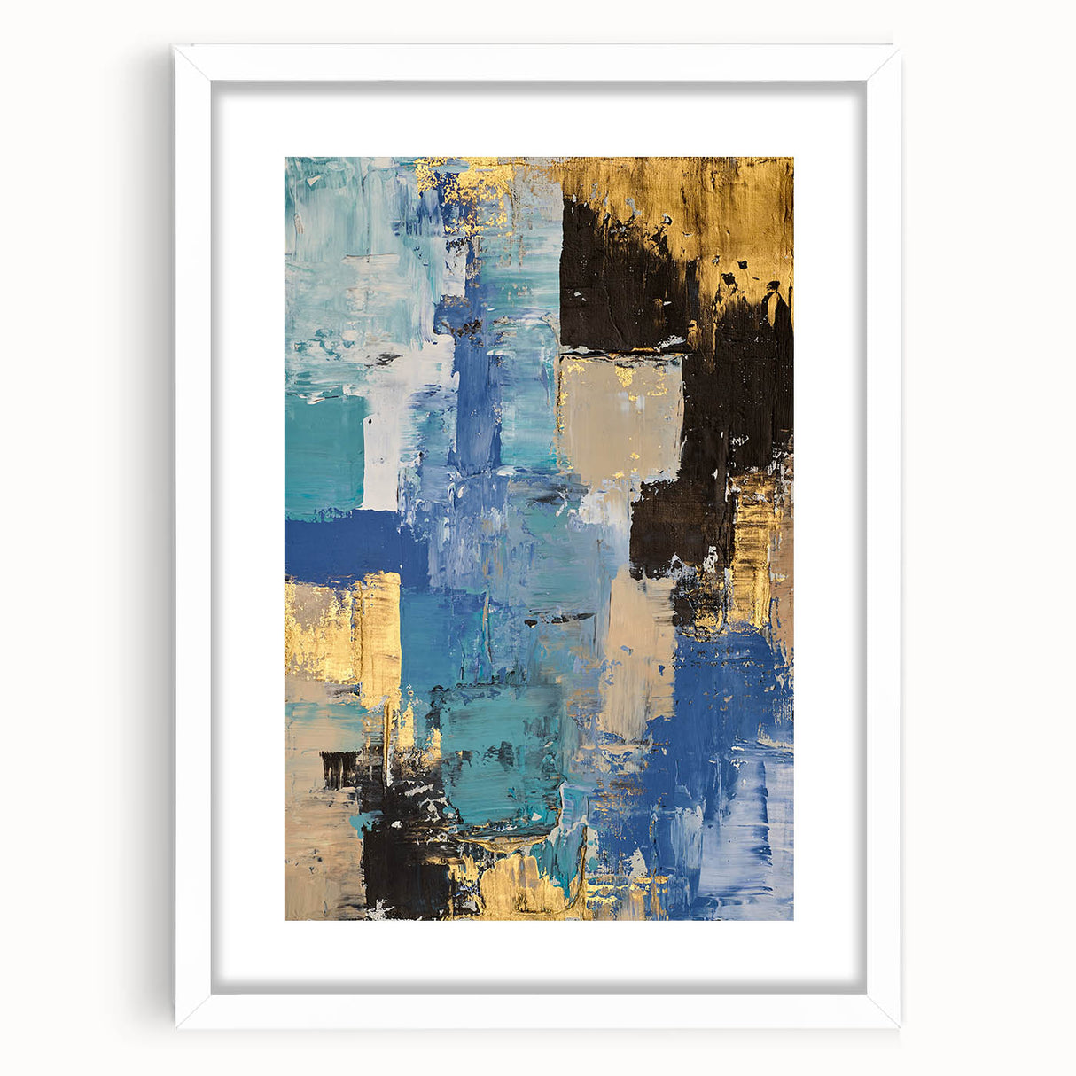 Bold Oceanic Hues – Earthen Harmony Neutral Abstract Prints