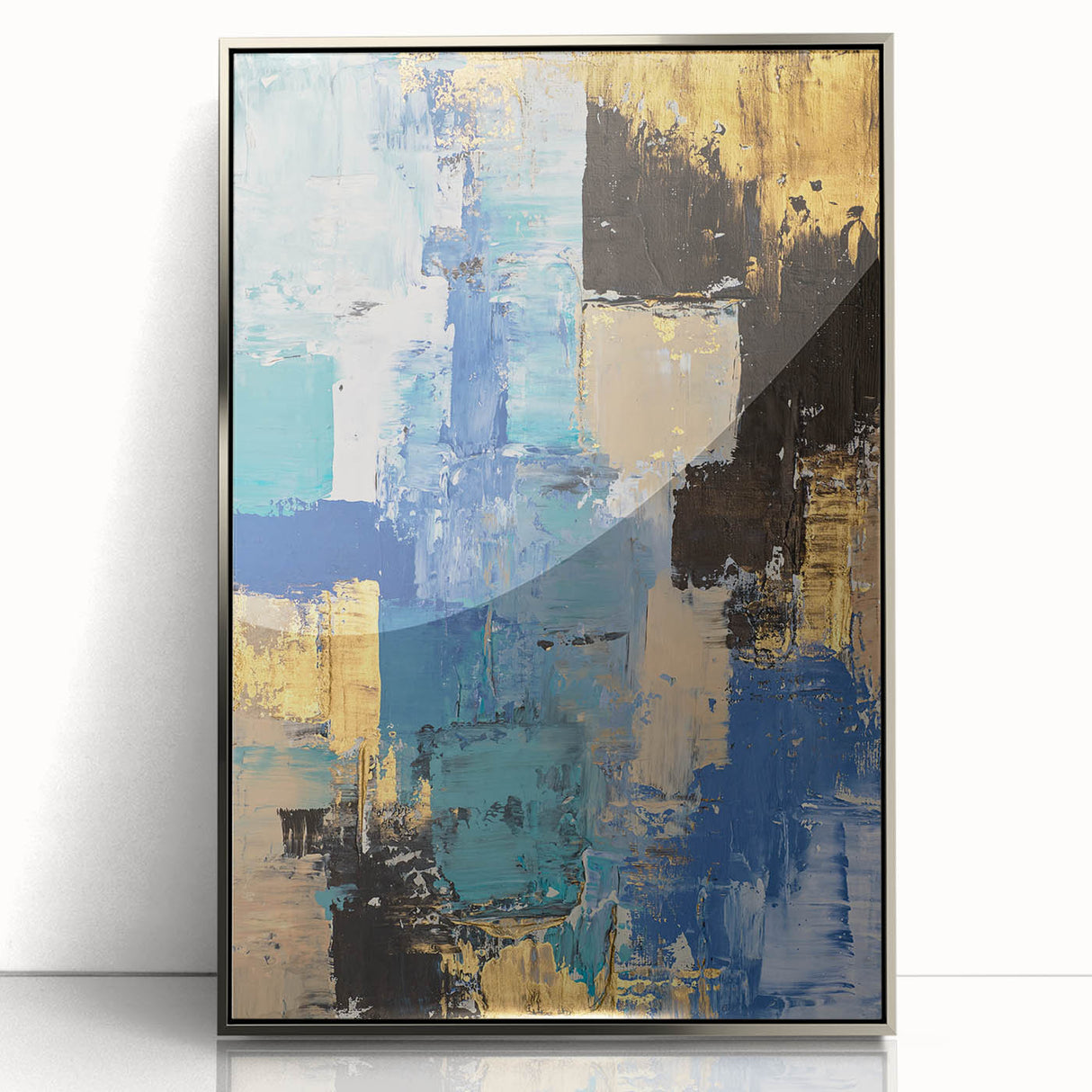 Bold Oceanic Hues – Earthen Harmony Neutral Abstract Prints