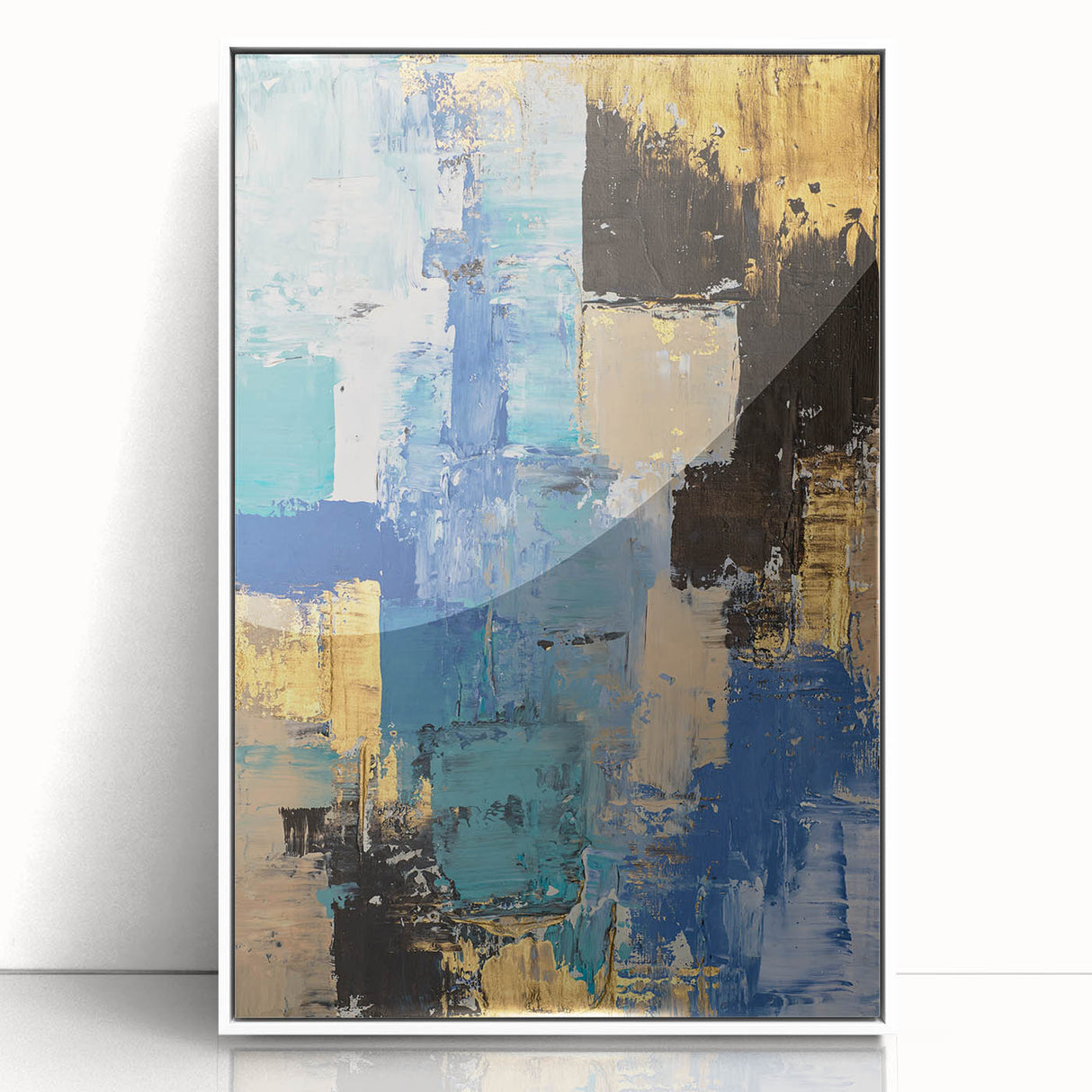 Bold Oceanic Hues – Earthen Harmony Neutral Abstract Prints