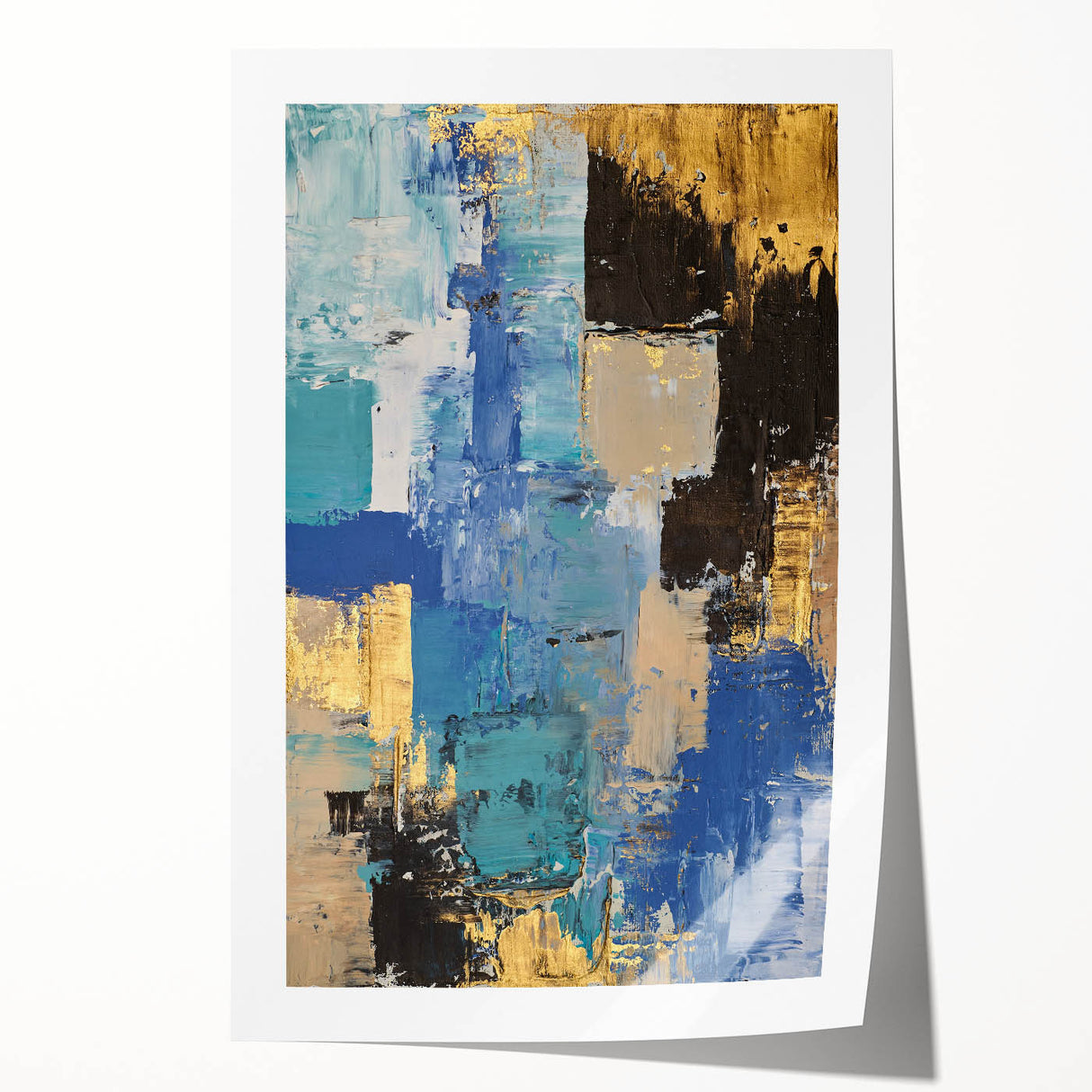 Bold Oceanic Hues – Earthen Harmony Neutral Abstract Prints