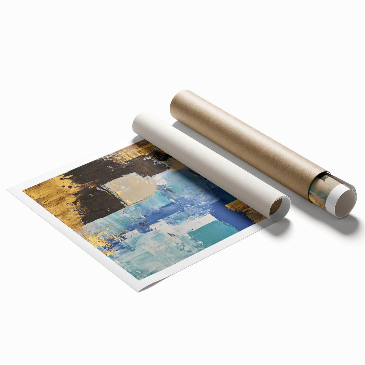 Bold Oceanic Hues – Earthen Harmony Neutral Abstract Prints