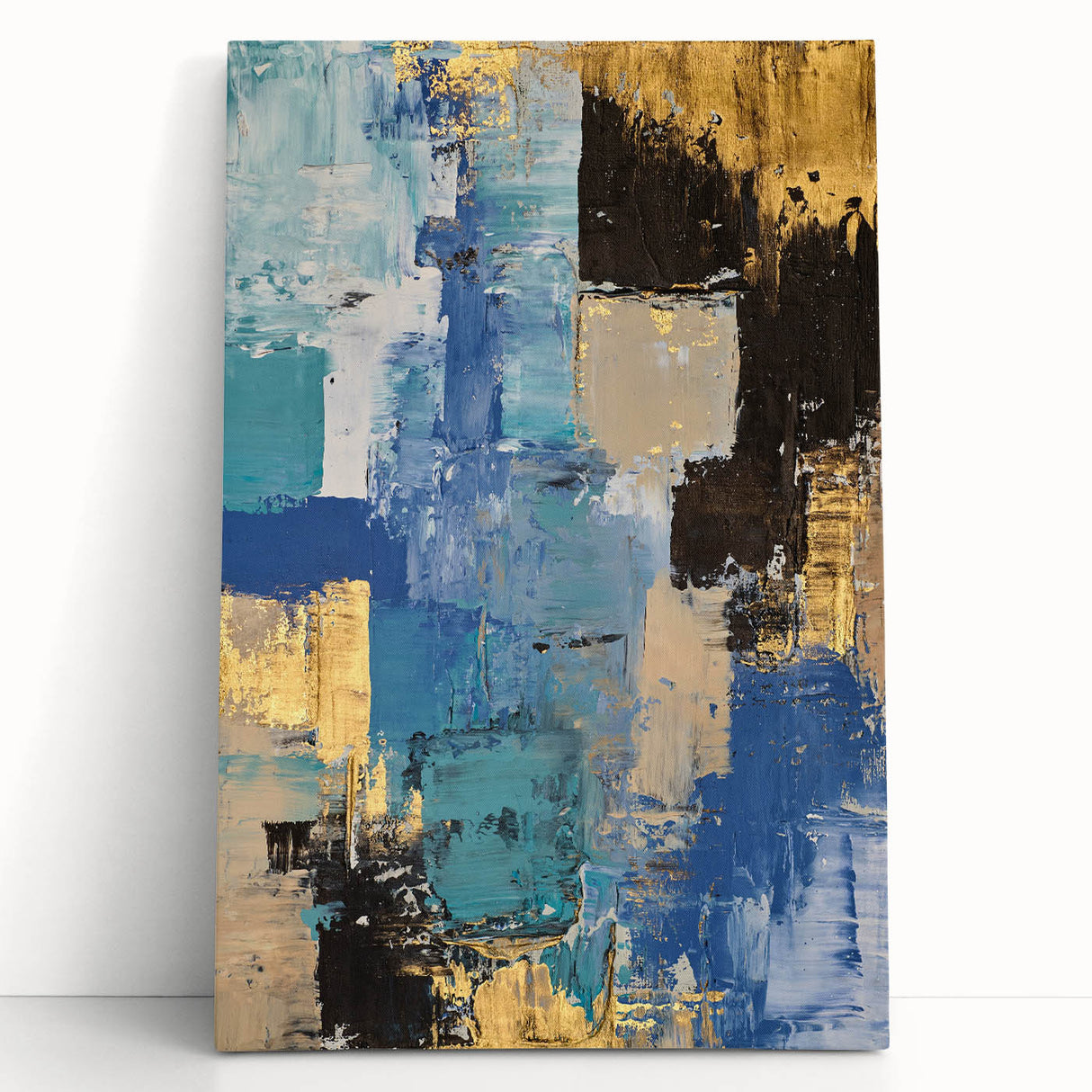 Bold Oceanic Hues – Earthen Harmony Neutral Abstract Prints