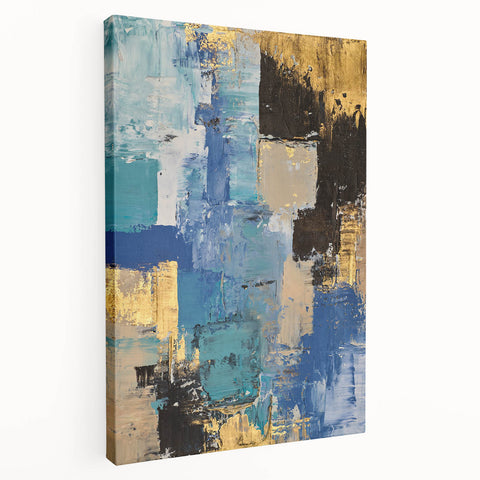 Bold Oceanic Hues – Earthen Harmony Neutral Abstract Prints