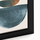 Contemporary Minimalist Wall Art – Teal, Beige & Burnt Orange Shapes
