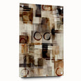 Abstract Canvas Wall Art – Earthy Geometric Painting in Beige & Brown
