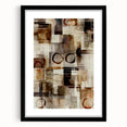 Abstract Canvas Wall Art – Earthy Geometric Painting in Beige & Brown