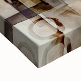 Abstract Canvas Wall Art – Earthy Geometric Painting in Beige & Brown