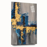 Golden Balance in Gray – Earthen Harmony Earth Tone Art Painting